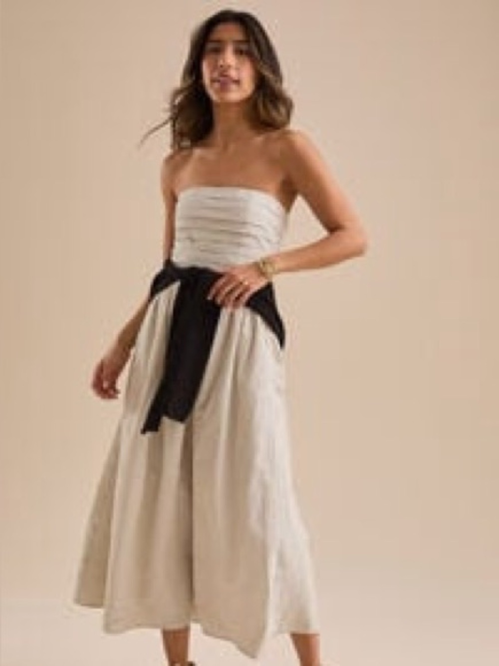 Altar'd State White Strapless Gianna Maxi Dress